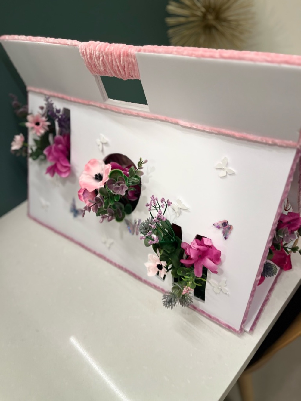 Elegant Pink Floral Decorative Tote - Women Other